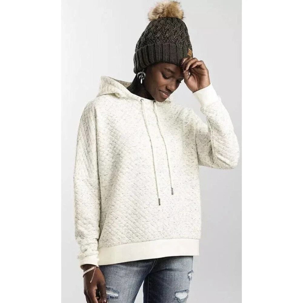 BKE Women’s Quilted Hooded Sweatshirt Size Large